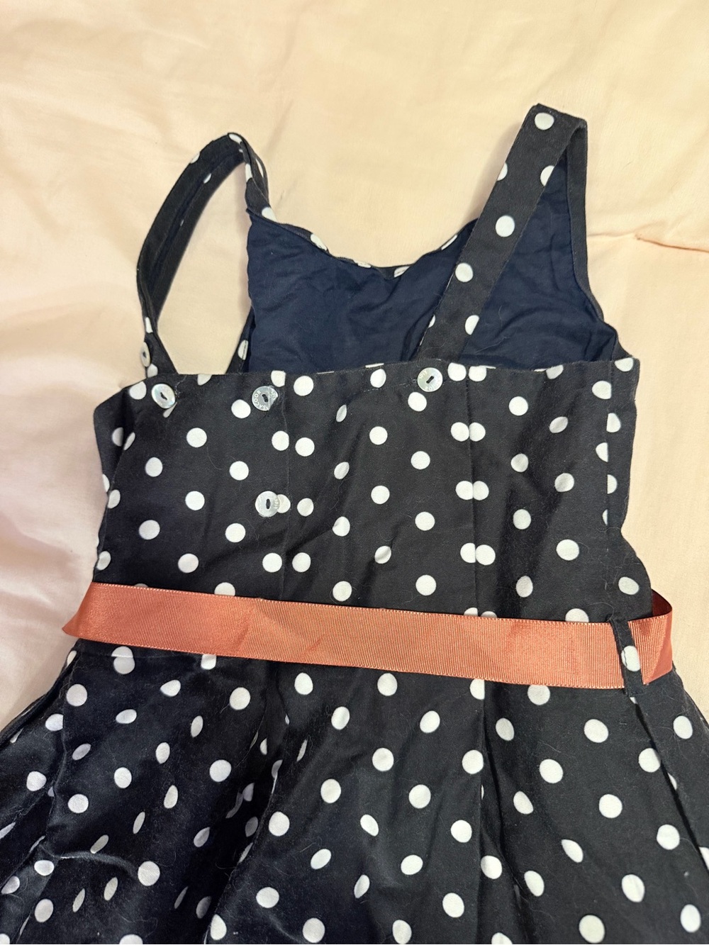 6t Black Polka Dot Dress - Picture 4 of 5